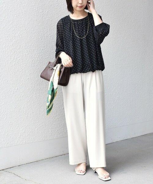 SHIPS / シップス シャツ・ブラウス | 《予約》SHIPS Colors:〈手洗い可能〉シアー ドット タンクトップ セット ブラウス◆ | 詳細20