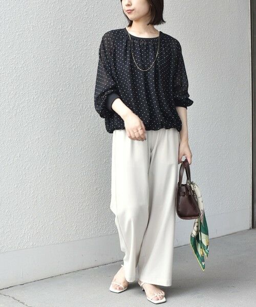 SHIPS / シップス シャツ・ブラウス | 《予約》SHIPS Colors:〈手洗い可能〉シアー ドット タンクトップ セット ブラウス◆ | 詳細22