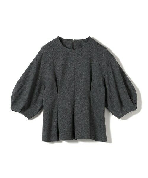 SHIPS / シップス シャツ・ブラウス | 《予約》SHIPS Colors:〈洗濯機可能〉杢 5分袖 ペプラム ブラウス（セットアップ対応可能）◆ | 詳細1