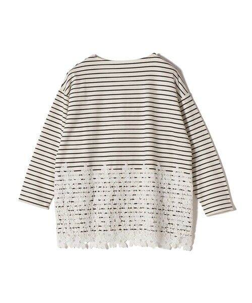 SHIPS / シップス カットソー（半袖以外） | 《予約》【WEB限定】SHIPS Colors:ポンチ レース コンビ トップス（ボーダー）2◆ | 詳細2
