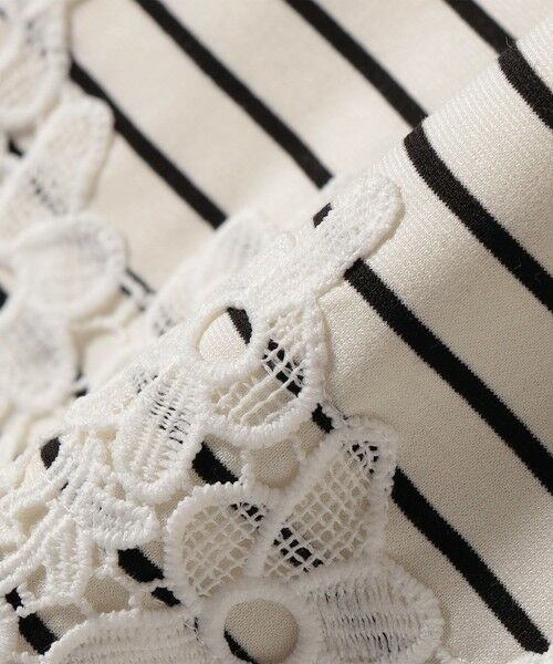 SHIPS / シップス カットソー（半袖以外） | 《予約》【WEB限定】SHIPS Colors:ポンチ レース コンビ トップス（ボーダー）2◆ | 詳細6