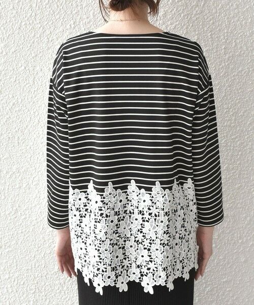 SHIPS / シップス カットソー（半袖以外） | 《予約》【WEB限定】SHIPS Colors:ポンチ レース コンビ トップス（ボーダー）2◆ | 詳細17