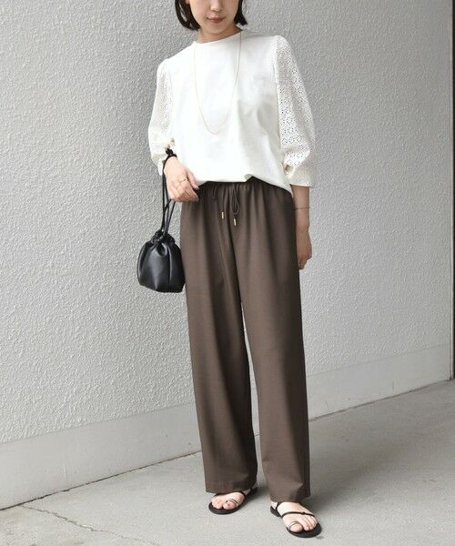 SHIPS / シップス カットソー（半袖以外） | 《予約》SHIPS Colors:〈手洗い可能〉ミニ裏毛 レース コンビ トップス◆ | 詳細12