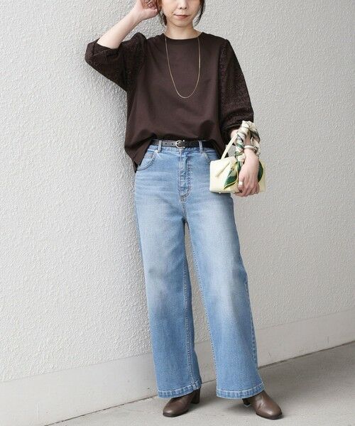 SHIPS / シップス カットソー（半袖以外） | 《予約》SHIPS Colors:〈手洗い可能〉ミニ裏毛 レース コンビ トップス◆ | 詳細19