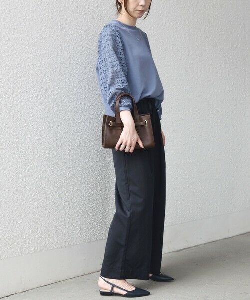SHIPS / シップス カットソー（半袖以外） | 《予約》SHIPS Colors:〈手洗い可能〉ミニ裏毛 レース コンビ トップス◆ | 詳細30