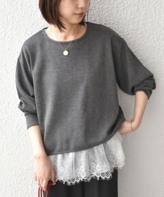 SHIPS / シップス Tシャツ | 《予約》SHIPS Colors:〈手洗い可能〉レースタンクトップ セット プルオーバー◆