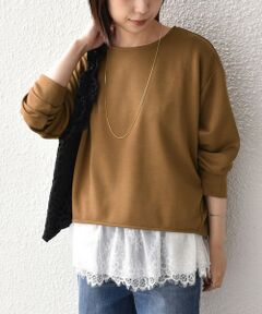 SHIPS / シップス Tシャツ | 《予約》SHIPS Colors:〈手洗い可能〉レースタンクトップ セット プルオーバー◆