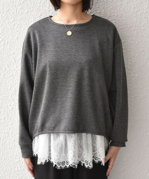 SHIPS / シップス Tシャツ | 《予約》SHIPS Colors:〈手洗い可能〉レースタンクトップ セット プルオーバー◆ | 詳細12