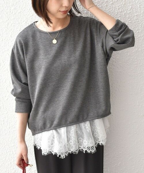 SHIPS / シップス Tシャツ | 《予約》SHIPS Colors:〈手洗い可能〉レースタンクトップ セット プルオーバー◆ | 詳細18