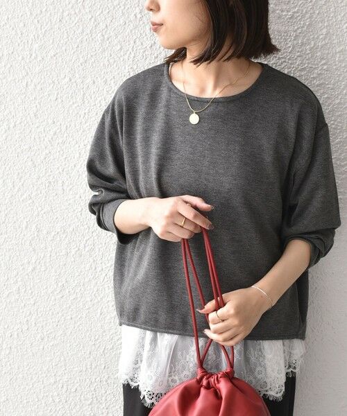 SHIPS / シップス Tシャツ | 《予約》SHIPS Colors:〈手洗い可能〉レースタンクトップ セット プルオーバー◆ | 詳細19
