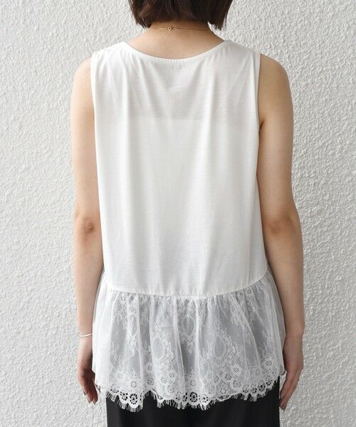 SHIPS / シップス Tシャツ | 《予約》SHIPS Colors:〈手洗い可能〉レースタンクトップ セット プルオーバー◆ | 詳細25