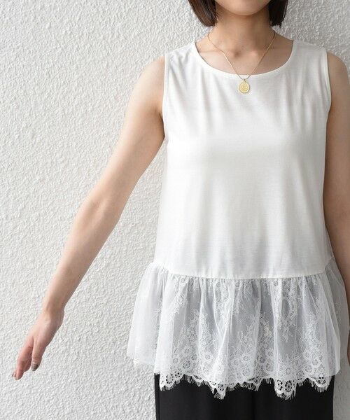 SHIPS / シップス Tシャツ | 《予約》SHIPS Colors:〈手洗い可能〉レースタンクトップ セット プルオーバー◆ | 詳細26