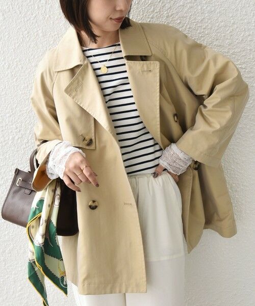 SHIPS / シップス カットソー（半袖以外） | 《予約》【WEB限定】SHIPS Colors:〈手洗い可能〉レース 切替スリーブ ボーダー カットソー◆ | 詳細11