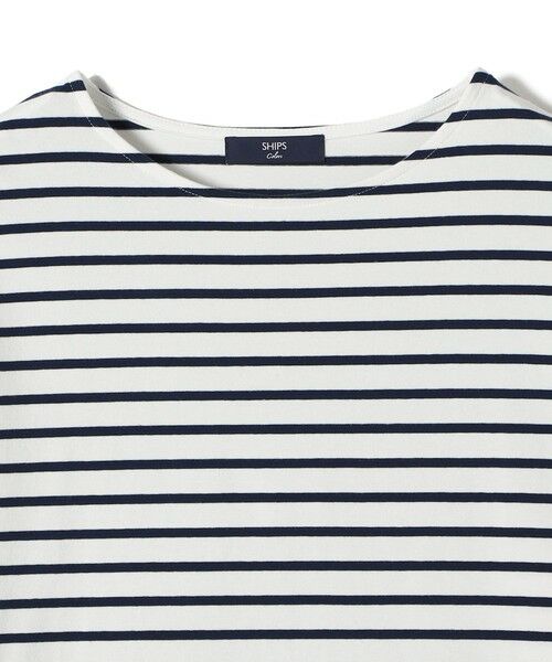 SHIPS / シップス カットソー（半袖以外） | 《予約》【WEB限定】SHIPS Colors:〈手洗い可能〉レース 切替スリーブ ボーダー カットソー◆ | 詳細3