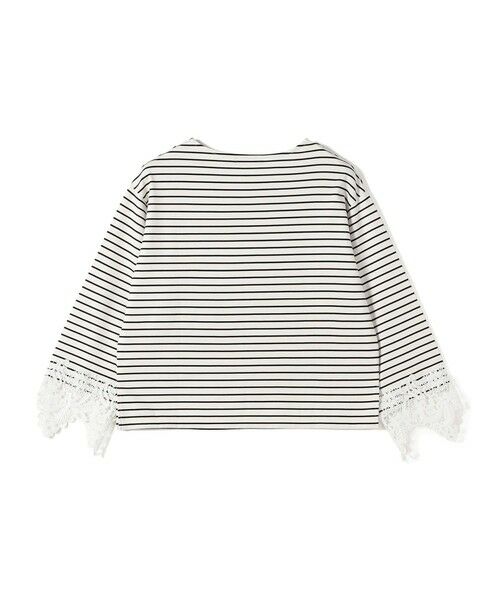SHIPS / シップス カットソー（半袖以外） | 《予約》【WEB限定】SHIPS Colors:〈手洗い可能〉ボーダー ポンチ レースカフス トップス◆ | 詳細2