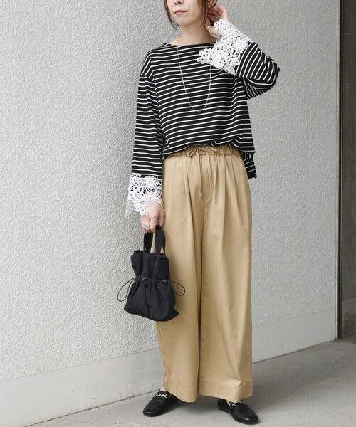 SHIPS / シップス カットソー（半袖以外） | 《予約》【WEB限定】SHIPS Colors:〈手洗い可能〉ボーダー ポンチ レースカフス トップス◆ | 詳細24