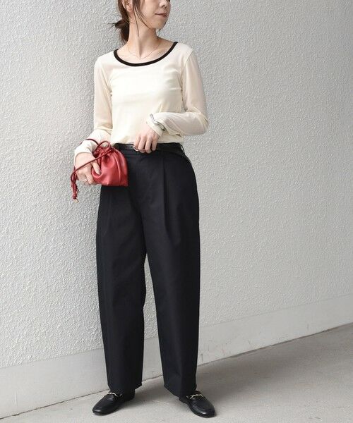 SHIPS / シップス カットソー（半袖以外） | 《予約》SHIPS Colors:〈手洗い可能〉シアー ポリエステル ベロア 配色 トップス◆ | 詳細13