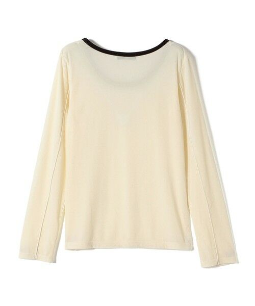 SHIPS / シップス カットソー（半袖以外） | 《予約》SHIPS Colors:〈手洗い可能〉シアー ポリエステル ベロア 配色 トップス◆ | 詳細2
