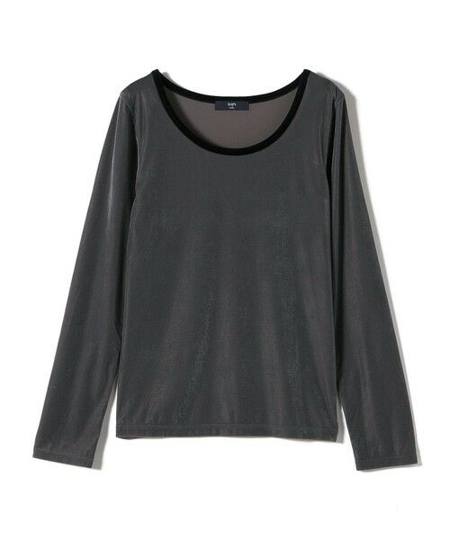 SHIPS / シップス カットソー（半袖以外） | 《予約》SHIPS Colors:〈手洗い可能〉シアー ポリエステル ベロア 配色 トップス◆ | 詳細15