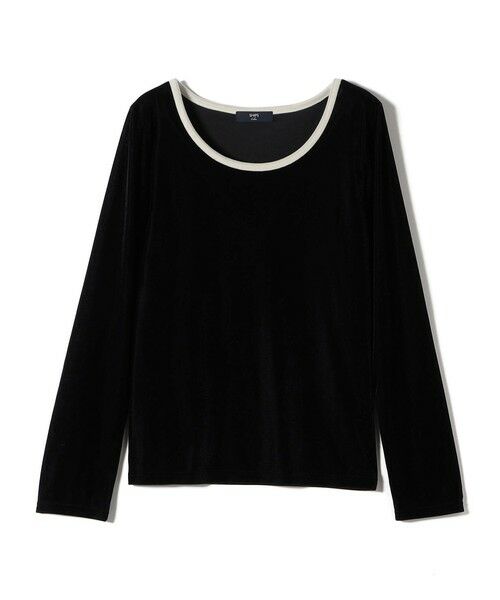 SHIPS / シップス カットソー（半袖以外） | 《予約》SHIPS Colors:〈手洗い可能〉シアー ポリエステル ベロア 配色 トップス◆ | 詳細22