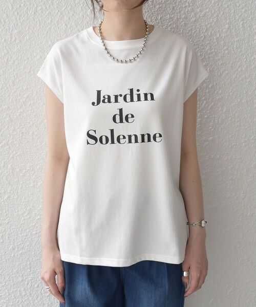 SHIPS / シップス Tシャツ | 《予約》SHIPS Colors:〈接触冷感・UVカット〉フレンチスリーブ SOLENNE ロゴT◆ | 詳細3