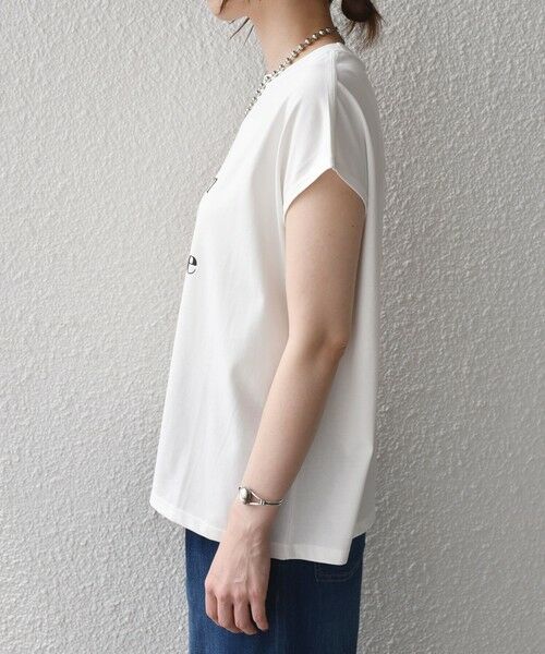 SHIPS / シップス Tシャツ | 《予約》SHIPS Colors:〈接触冷感・UVカット〉フレンチスリーブ SOLENNE ロゴT◆ | 詳細4