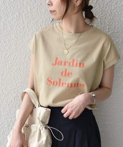 SHIPS / シップス Tシャツ | 《予約》SHIPS Colors:〈接触冷感・UVカット〉フレンチスリーブ SOLENNE ロゴT◆ | 詳細22