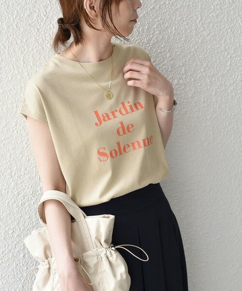 SHIPS / シップス Tシャツ | 《予約》SHIPS Colors:〈接触冷感・UVカット〉フレンチスリーブ SOLENNE ロゴT◆ | 詳細23