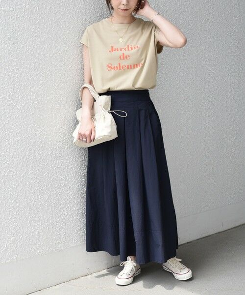 SHIPS / シップス Tシャツ | 《予約》SHIPS Colors:〈接触冷感・UVカット〉フレンチスリーブ SOLENNE ロゴT◆ | 詳細24