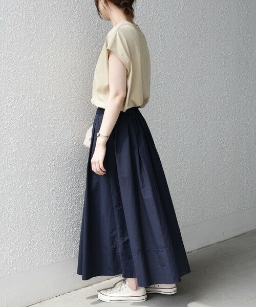 SHIPS / シップス Tシャツ | 《予約》SHIPS Colors:〈接触冷感・UVカット〉フレンチスリーブ SOLENNE ロゴT◆ | 詳細25
