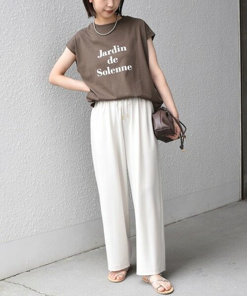 SHIPS / シップス Tシャツ | 《予約》SHIPS Colors:〈接触冷感・UVカット〉フレンチスリーブ SOLENNE ロゴT◆ | 詳細29