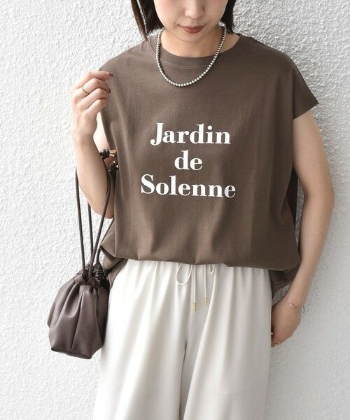 SHIPS / シップス Tシャツ | 《予約》SHIPS Colors:〈接触冷感・UVカット〉フレンチスリーブ SOLENNE ロゴT◆ | 詳細30