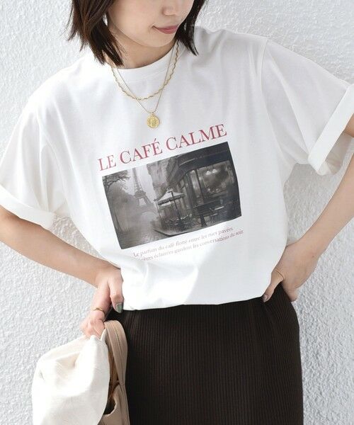 SHIPS / シップス Tシャツ | 《予約》SHIPS Colors:〈接触冷感・UVカット〉26AW PARIS フォト TEE◆（オフホワイト）