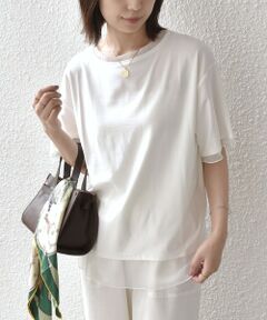 SHIPS / シップス Tシャツ | 《予約》SHIPS Colors:〈接触冷感・手洗い可能〉クールタッチ シアーコンビ ハーフスリーブ トップス◆