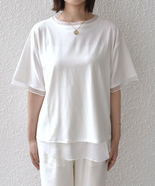 SHIPS / シップス Tシャツ | 《予約》SHIPS Colors:〈接触冷感・手洗い可能〉クールタッチ シアーコンビ ハーフスリーブ トップス◆ | 詳細3