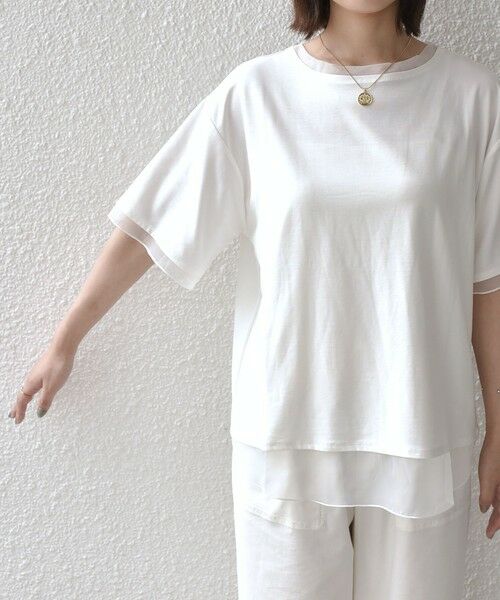 SHIPS / シップス Tシャツ | 《予約》SHIPS Colors:〈接触冷感・手洗い可能〉クールタッチ シアーコンビ ハーフスリーブ トップス◆ | 詳細6
