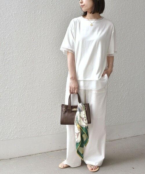 SHIPS / シップス Tシャツ | 《予約》SHIPS Colors:〈接触冷感・手洗い可能〉クールタッチ シアーコンビ ハーフスリーブ トップス◆ | 詳細7