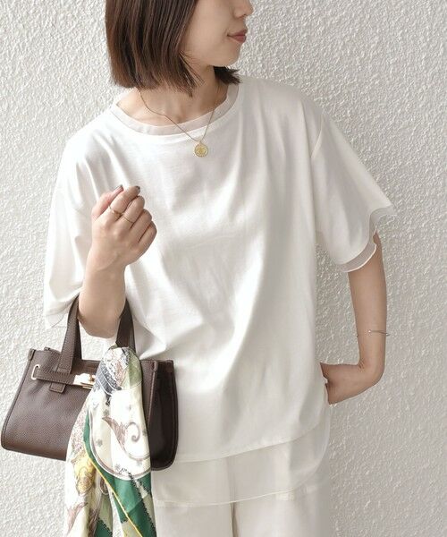 SHIPS / シップス Tシャツ | 《予約》SHIPS Colors:〈接触冷感・手洗い可能〉クールタッチ シアーコンビ ハーフスリーブ トップス◆ | 詳細8