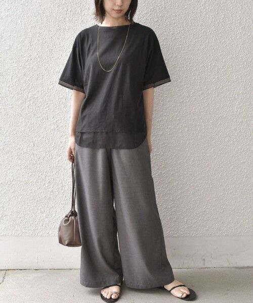 SHIPS / シップス Tシャツ | 《予約》SHIPS Colors:〈接触冷感・手洗い可能〉クールタッチ シアーコンビ ハーフスリーブ トップス◆ | 詳細14