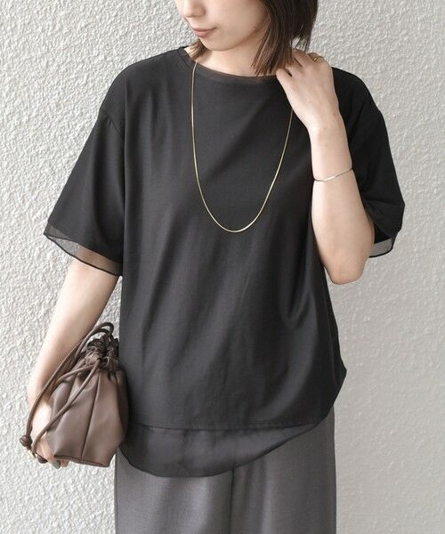 SHIPS / シップス Tシャツ | 《予約》SHIPS Colors:〈接触冷感・手洗い可能〉クールタッチ シアーコンビ ハーフスリーブ トップス◆ | 詳細15