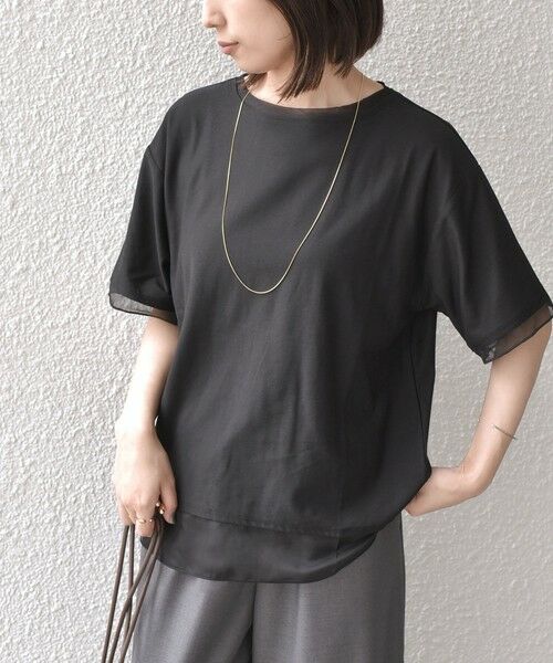 SHIPS / シップス Tシャツ | 《予約》SHIPS Colors:〈接触冷感・手洗い可能〉クールタッチ シアーコンビ ハーフスリーブ トップス◆ | 詳細16