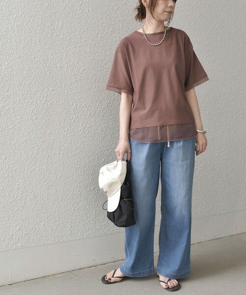 SHIPS / シップス Tシャツ | 《予約》SHIPS Colors:〈接触冷感・手洗い可能〉クールタッチ シアーコンビ ハーフスリーブ トップス◆ | 詳細21