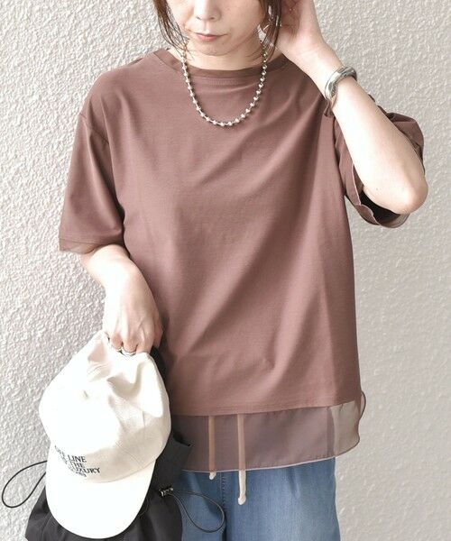SHIPS / シップス Tシャツ | 《予約》SHIPS Colors:〈接触冷感・手洗い可能〉クールタッチ シアーコンビ ハーフスリーブ トップス◆ | 詳細23