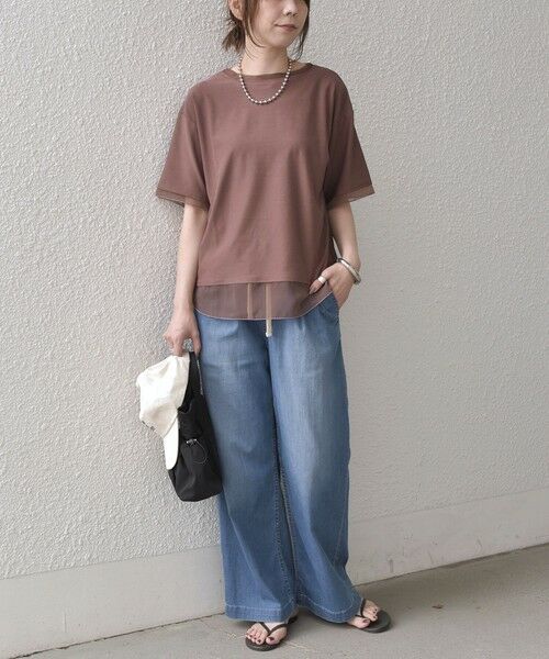 SHIPS / シップス Tシャツ | 《予約》SHIPS Colors:〈接触冷感・手洗い可能〉クールタッチ シアーコンビ ハーフスリーブ トップス◆ | 詳細24