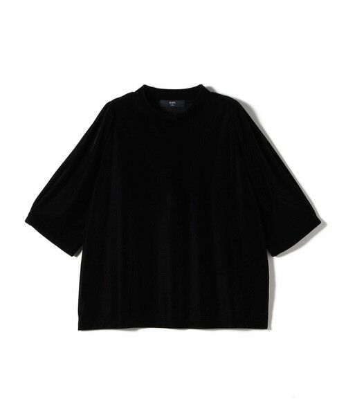 SHIPS / シップス Tシャツ | 《予約》SHIPS Colors:〈手洗い可能〉シアー ポリエステル ベロア 5分袖 トップス◆ | 詳細1
