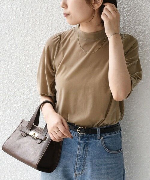 SHIPS / シップス Tシャツ | 《予約》SHIPS Colors:〈手洗い可能〉シアー ポリエステル ベロア 5分袖 トップス◆ | 詳細20