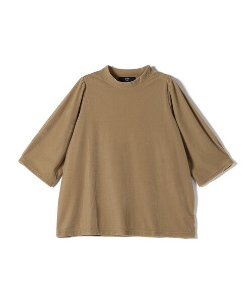 SHIPS / シップス Tシャツ | 《予約》SHIPS Colors:〈手洗い可能〉シアー ポリエステル ベロア 5分袖 トップス◆ | 詳細13