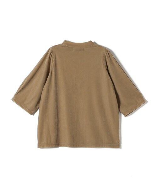 SHIPS / シップス Tシャツ | 《予約》SHIPS Colors:〈手洗い可能〉シアー ポリエステル ベロア 5分袖 トップス◆ | 詳細14