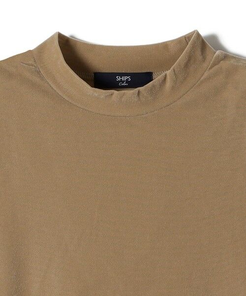 SHIPS / シップス Tシャツ | 《予約》SHIPS Colors:〈手洗い可能〉シアー ポリエステル ベロア 5分袖 トップス◆ | 詳細15
