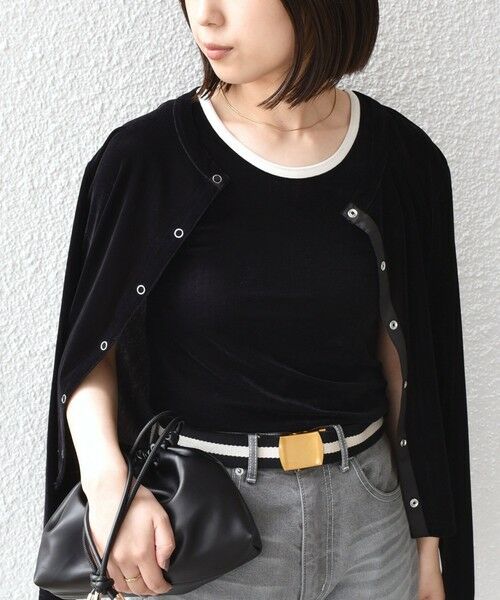 SHIPS / シップス タンクトップ | 《予約》SHIPS Colors:〈手洗い可能〉シアー ポリエステル ベロア 配色 タンクトップ◆ | 詳細26